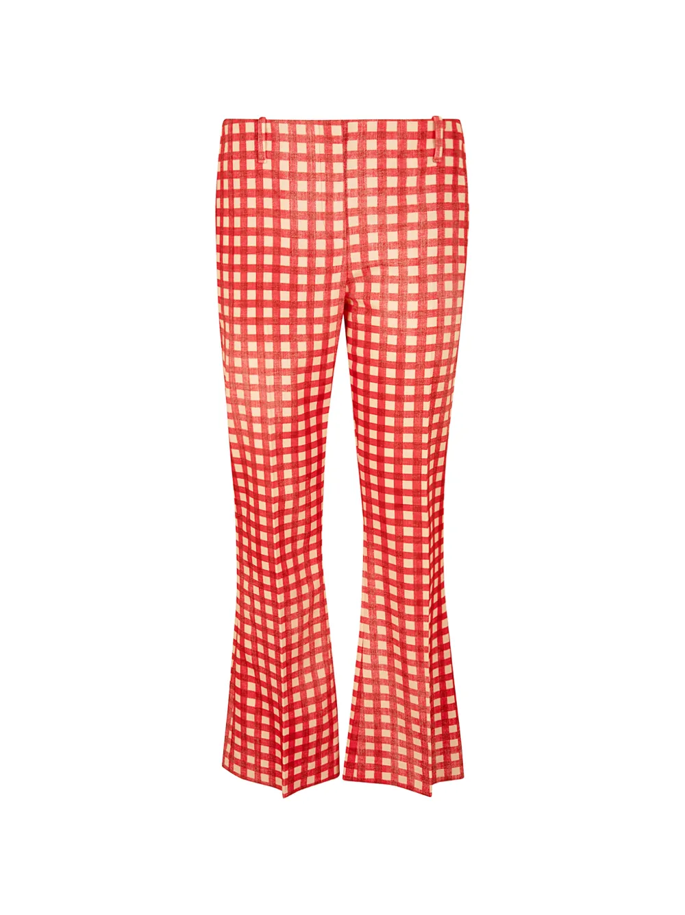 Ermanno Scervino gingham-check flared trousers - Rosso