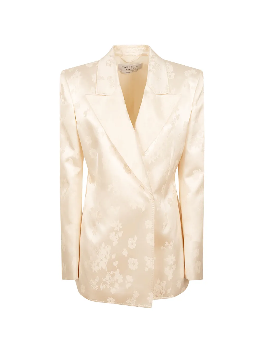 Gabriela Hearst floral-jacquard double-breasted blazer - Toni neutri