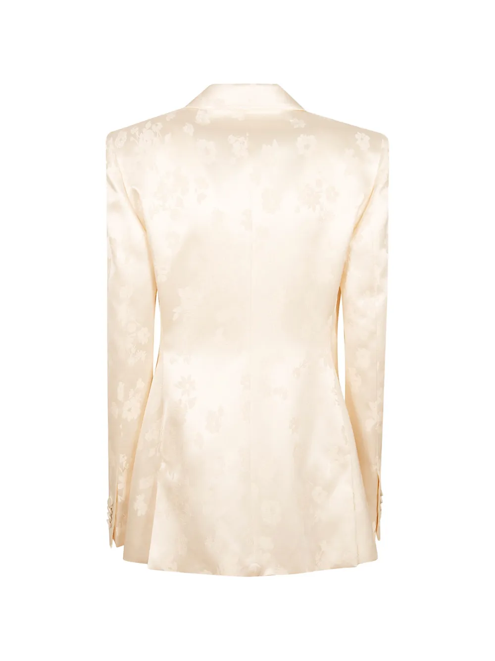 Gabriela Hearst Blazer met dubbele rij knopen en bloem jacquard Beige