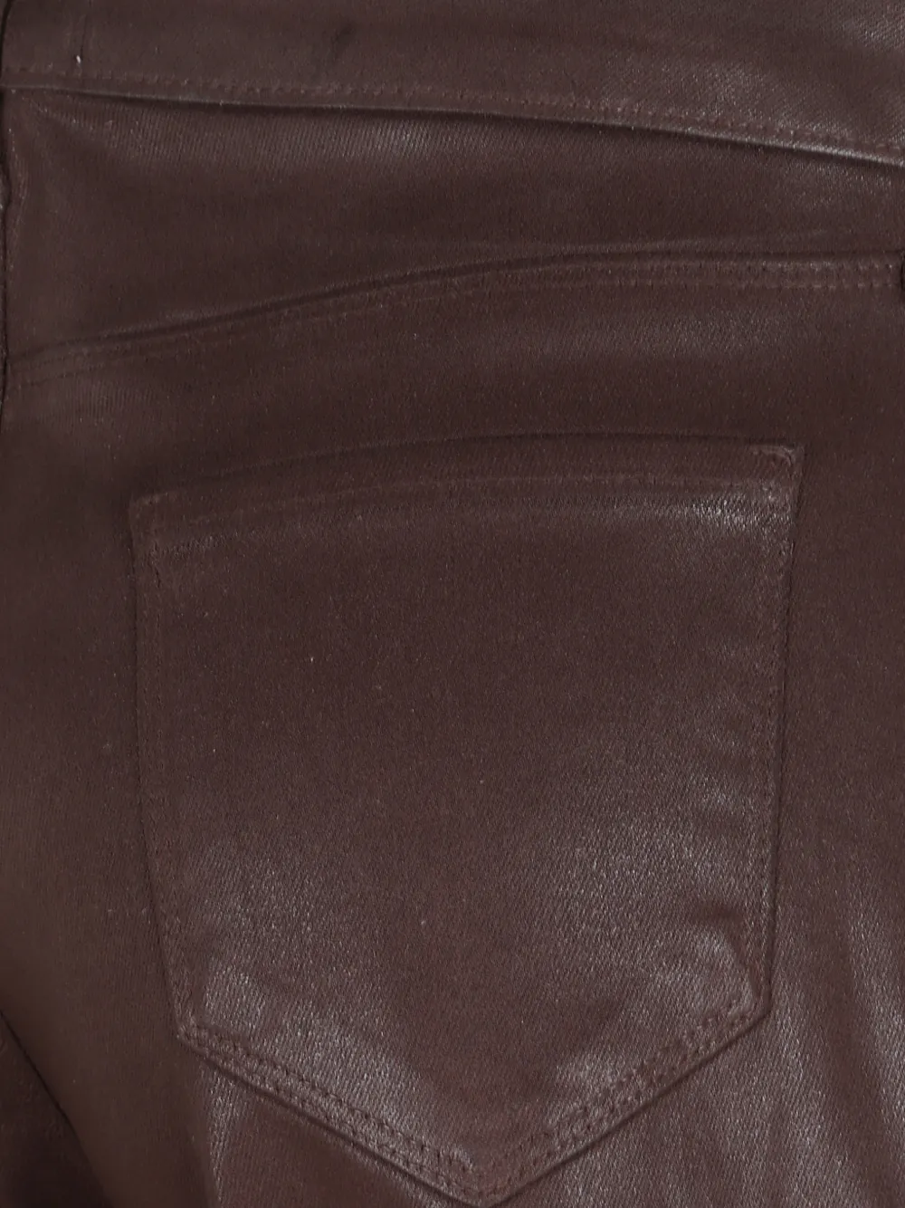 L'Agence Scottie gecoate jeans met wijde pijpen Bruin