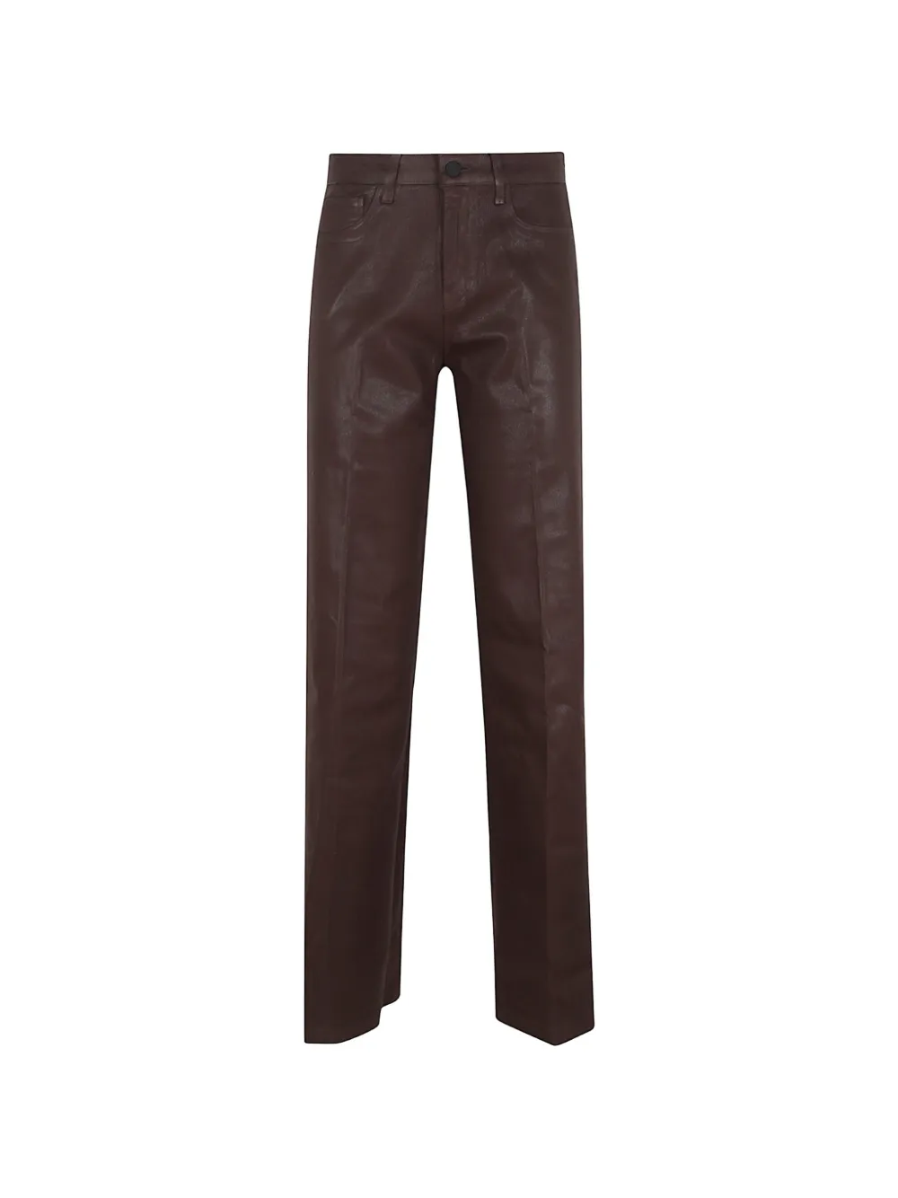 L'Agence Scottie coated wide-leg jeans - Marrone