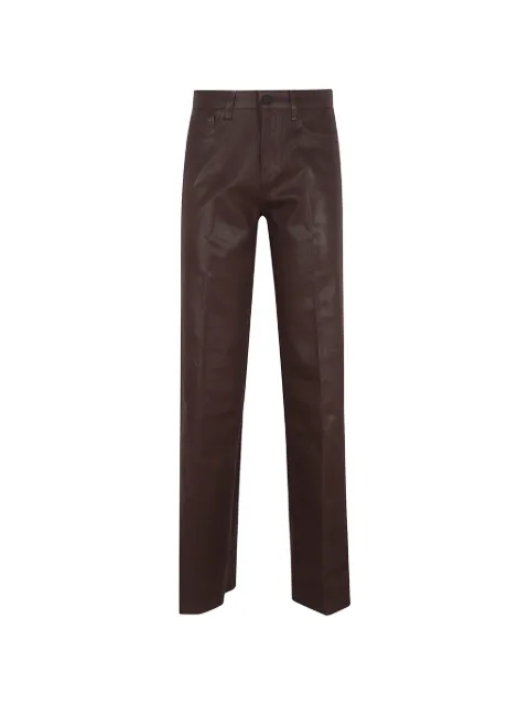 L'Agence Beschichtete Scottie Wide-Leg-Jeans