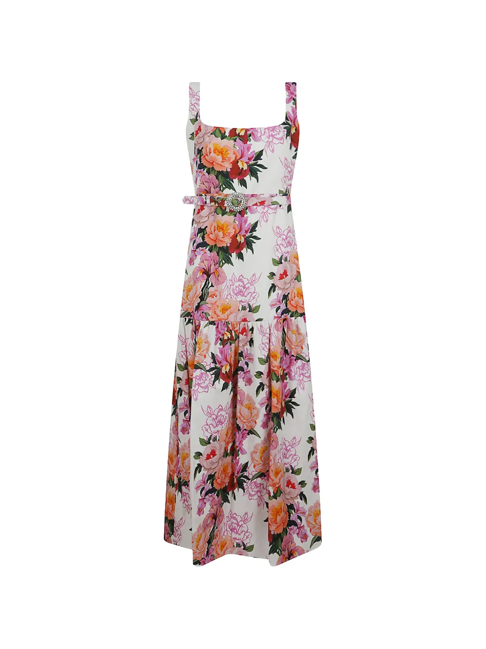 Borgo De Nor Davie floral-print belted maxi dress - Bianco