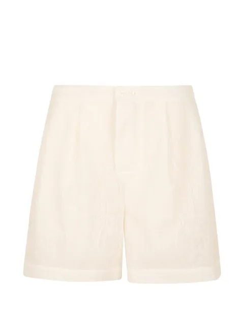 Ermanno Scervino 페이즐리 자카드 플리츠 쇼츠