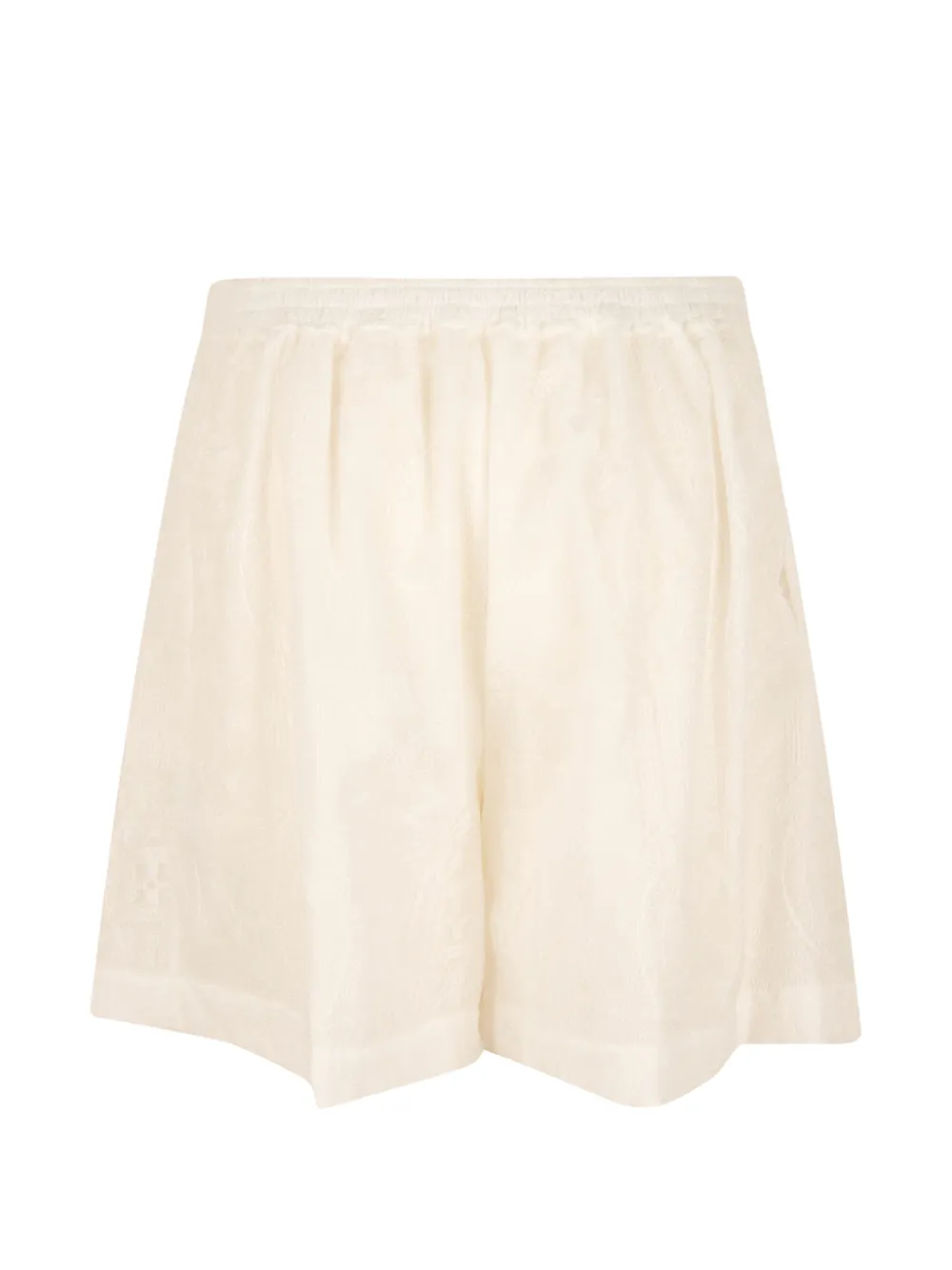 Ermanno Scervino Geplooide shorts met paisley-jacquard Wit