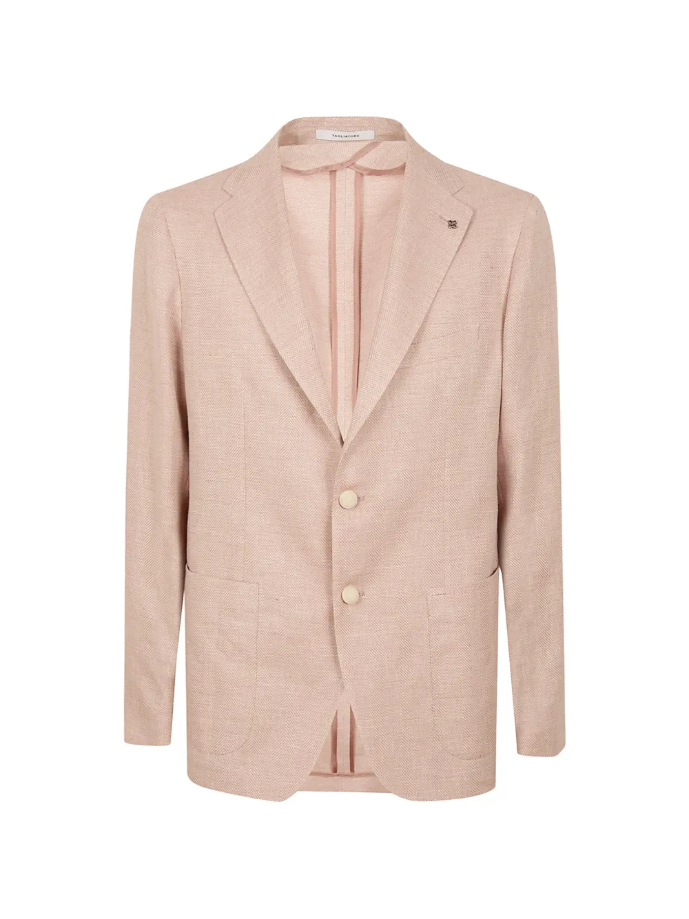 Tagliatore herringbone-weave blazer - Rosa