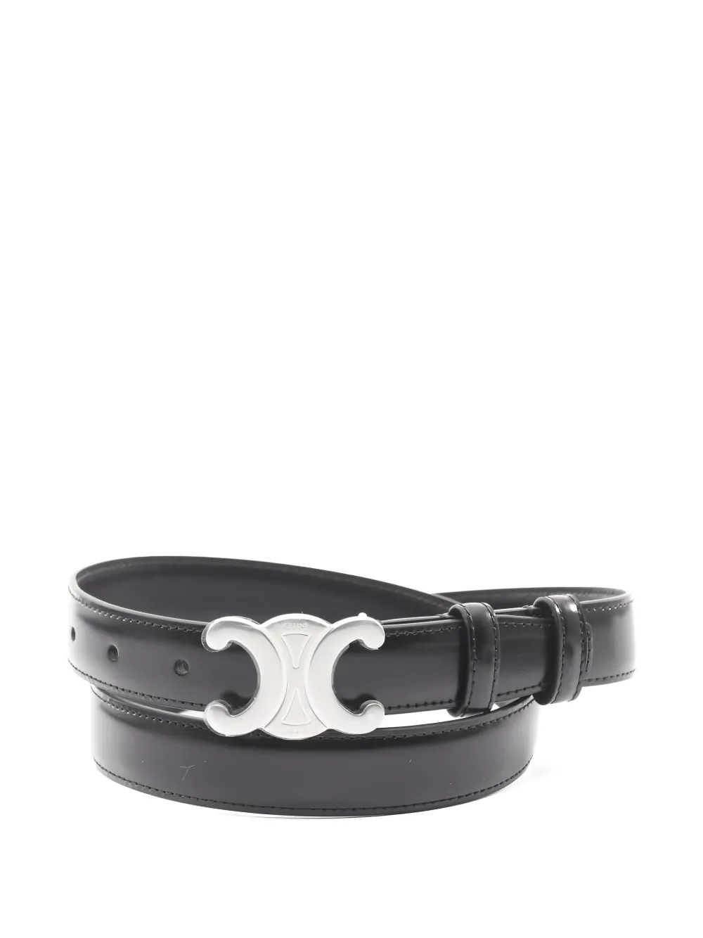 Celine Pre-Owned 2020s Triomphe leather belt - Nero
