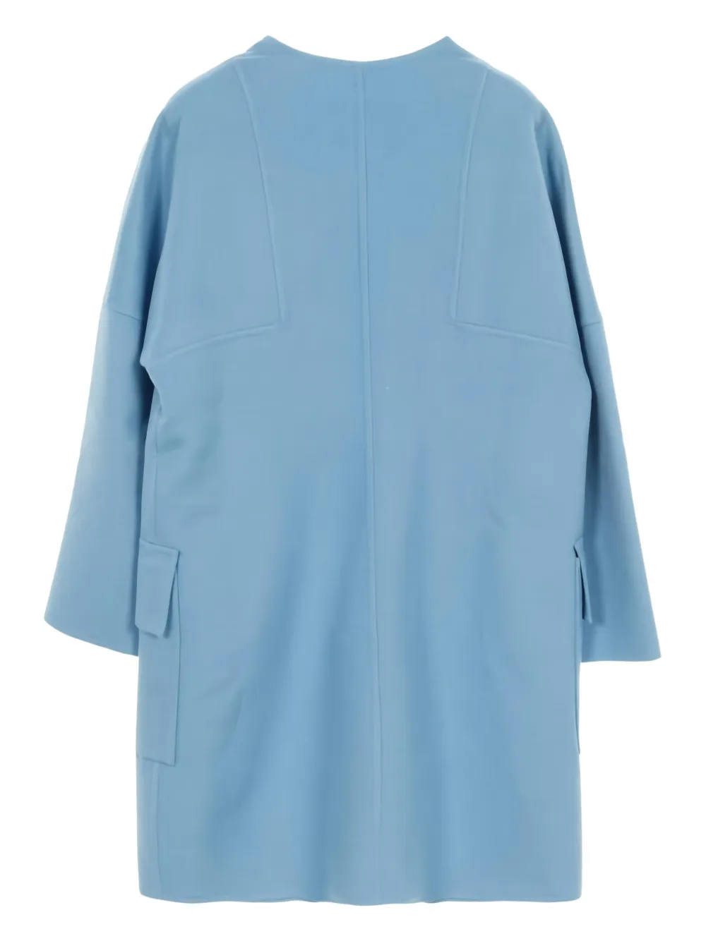 Herm&egrave;s Pre-Owned 2000s jas met leren detail en knoop - Blauw