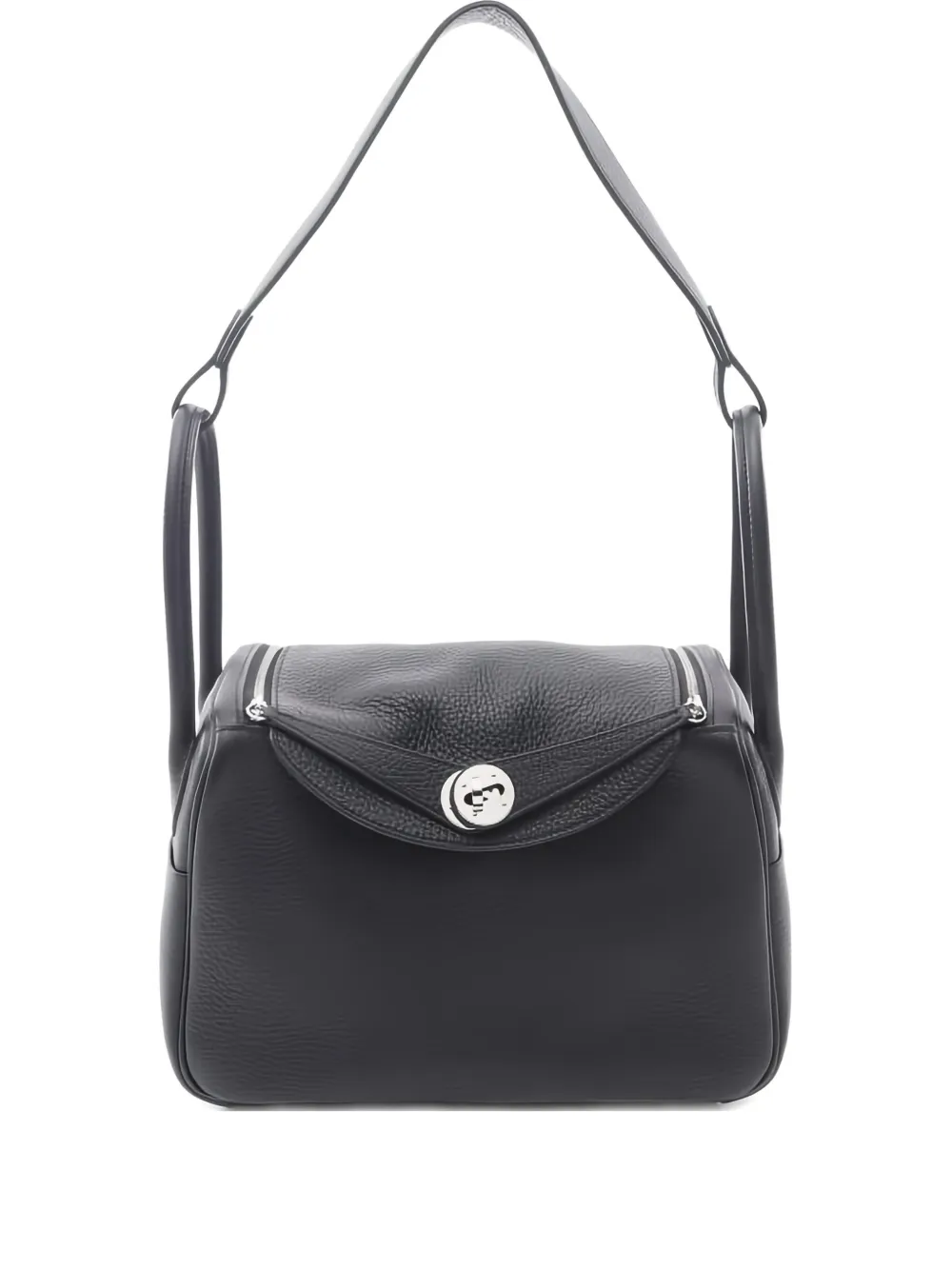 Hermès Pre-Owned 2023 26 Lindy leather shoulder bag - Nero