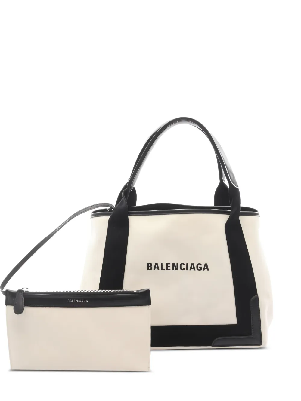 Balenciaga Pre-Owned 2010 Navy Cabas leather tote bag - Toni neutri