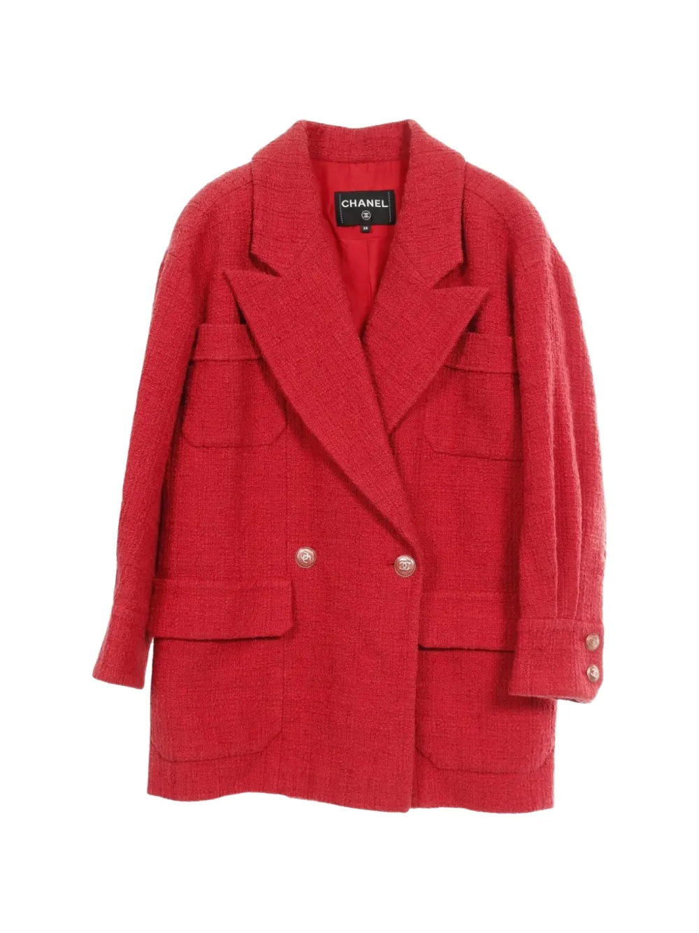 CHANEL Pre-Owned Giacca doppiopetto 1986-1988 - Rosso