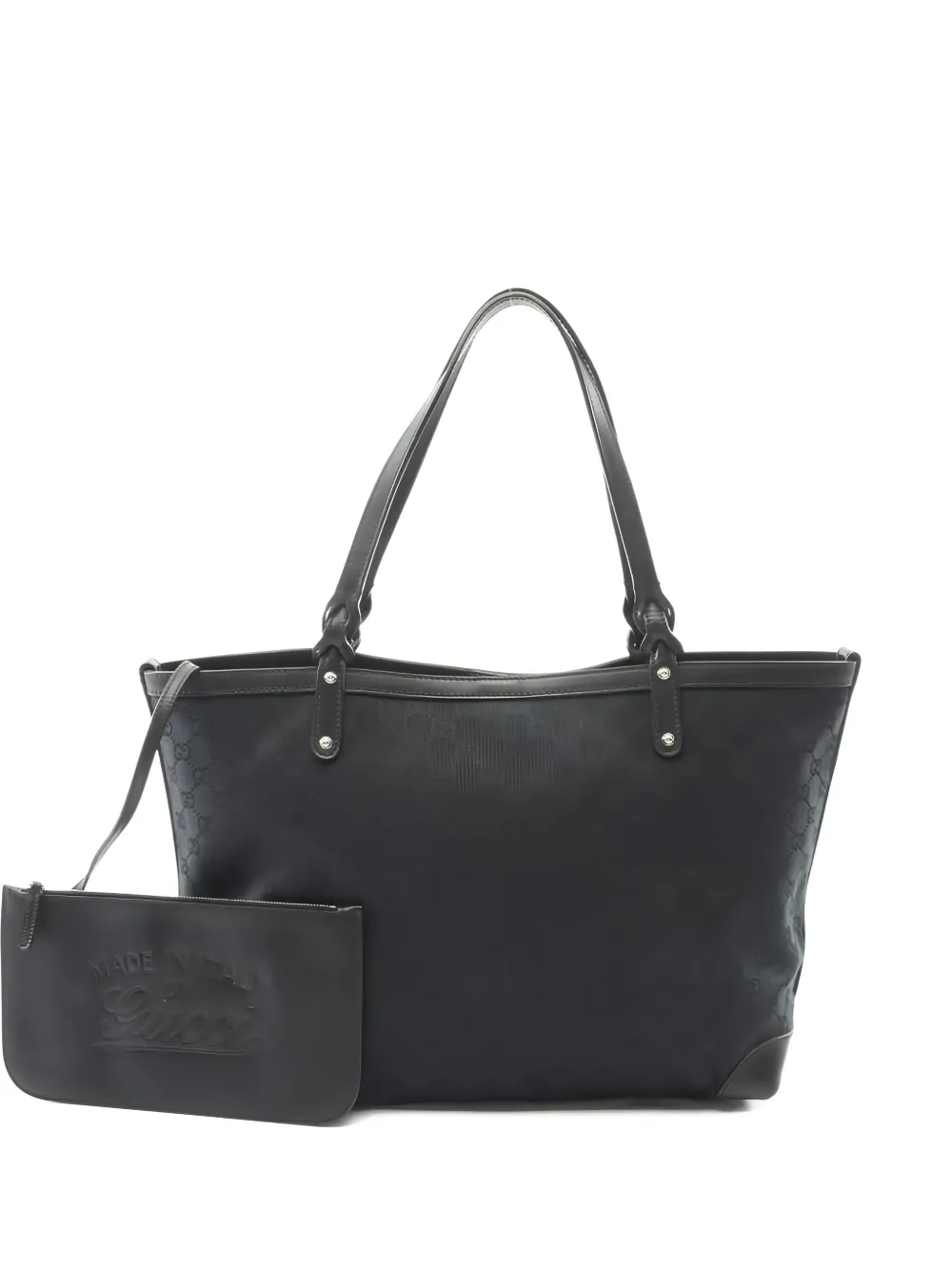 Gucci Pre-Owned 2010s GG-canvas leather tote bag - Nero