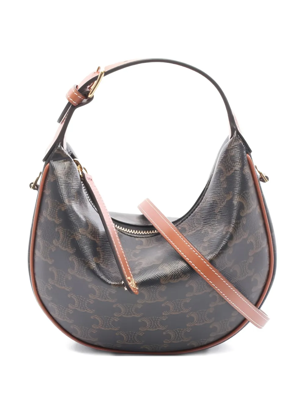 Celine Pre-Owned 2020 Teen Lulu Triomphe shoulder bag - Marrone