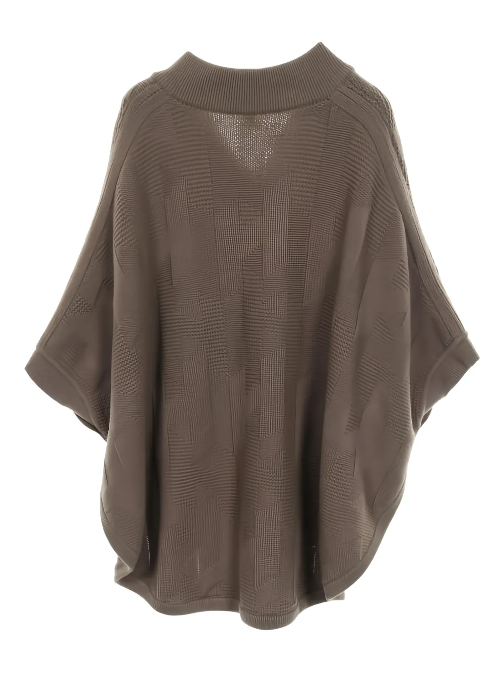 Herm&egrave;s Pre-Owned 2010s gebreide wollen cape met patroon - Bruin