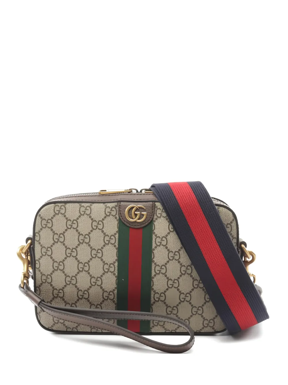 Gucci Pre-Owned 2020s gg supreme coated canvas shoulder bag - Marrone