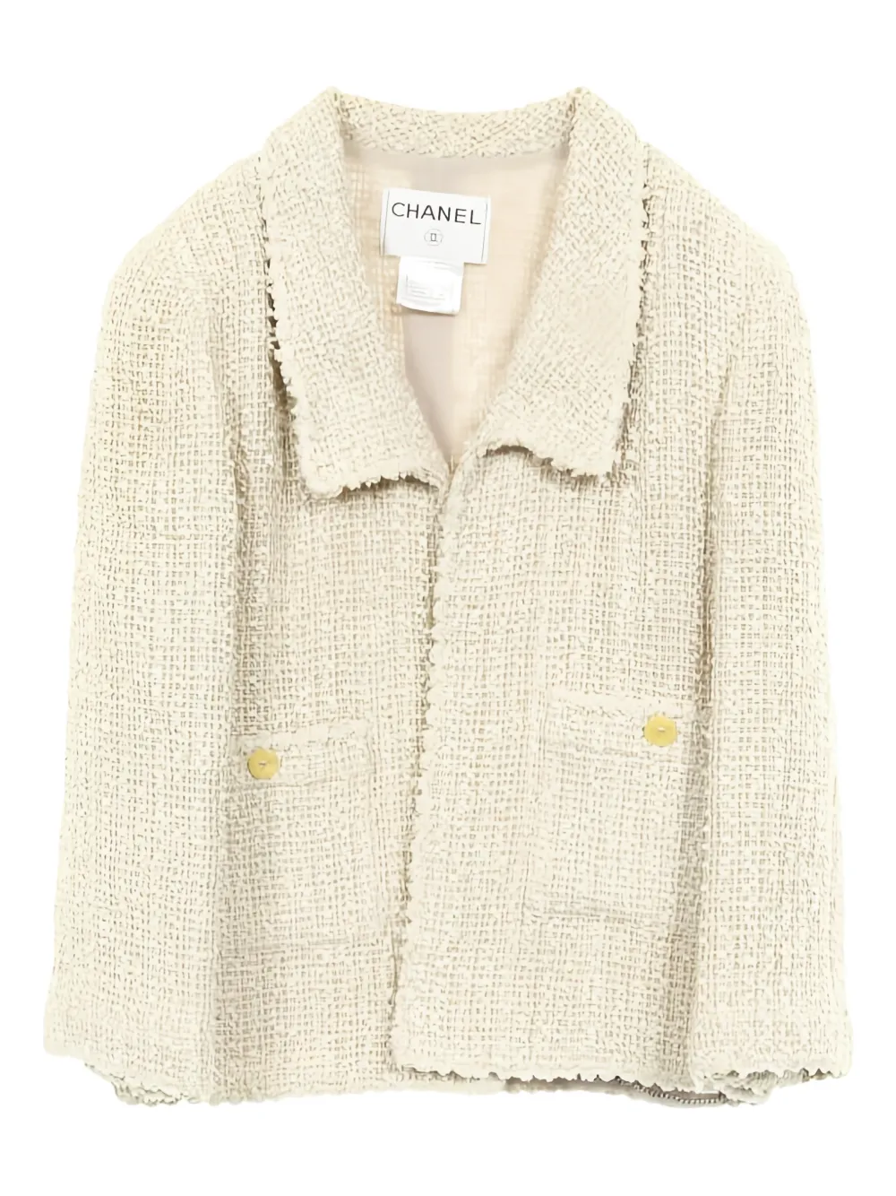 CHANEL Pre-Owned 1986-1988 textured jacket - Nude