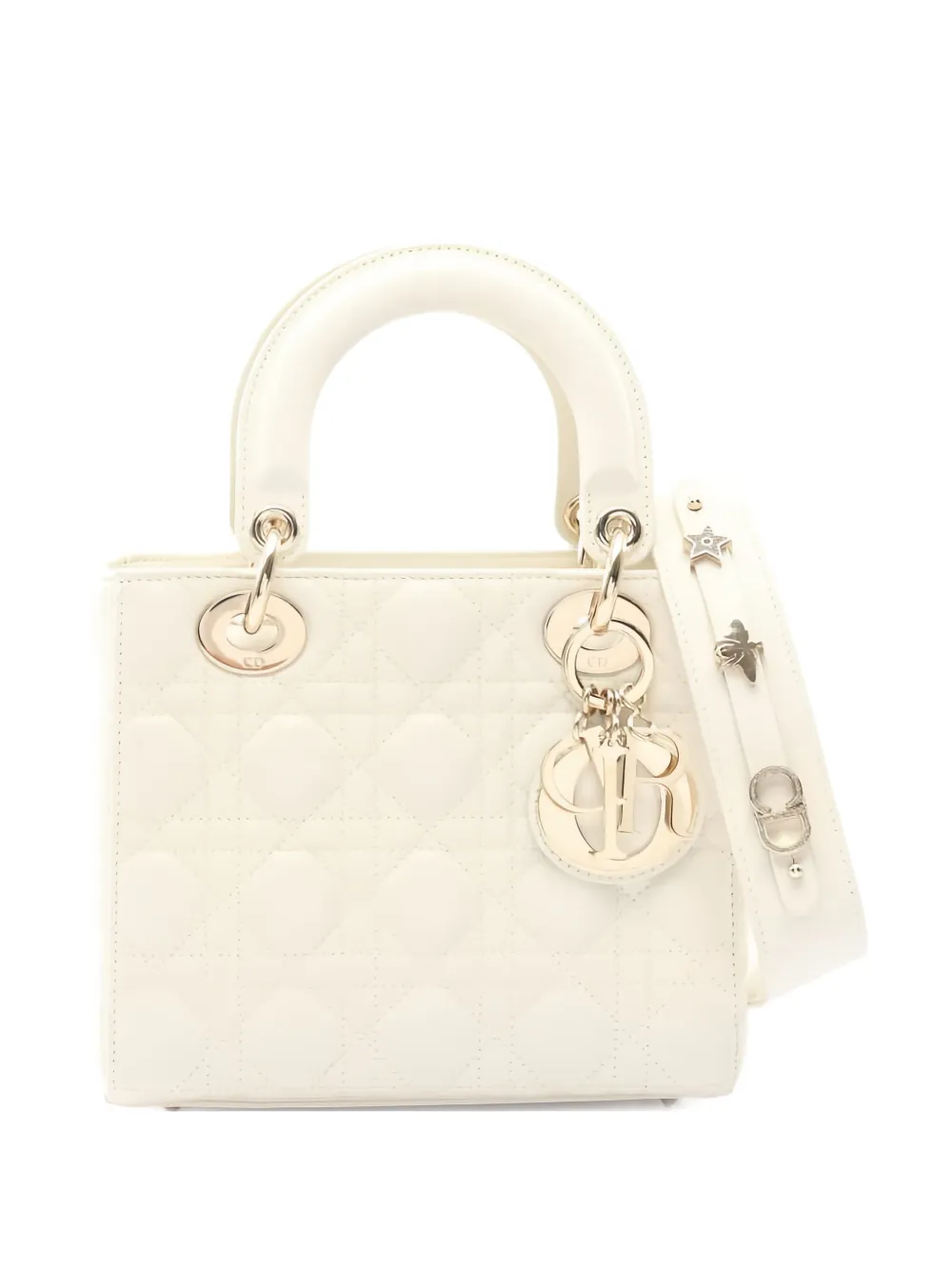 Christian Dior Pre-Owned 2010s small Lady Dior My ABCDior tote bag - Bianco