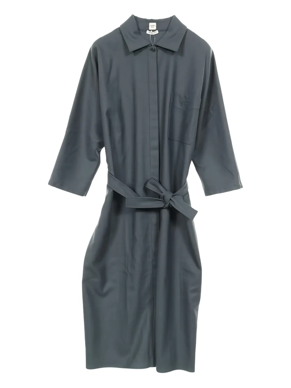 Hermès Pre-Owned Chemisier con logo ricamato anni 2010 - Grigio