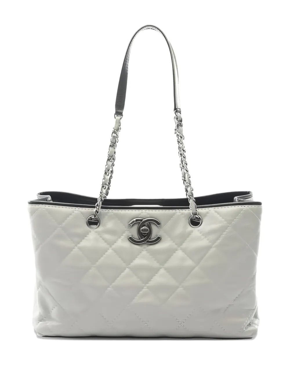 CHANEL Pre-Owned 2014-2015 Matelassé shoulder bag - Grigio