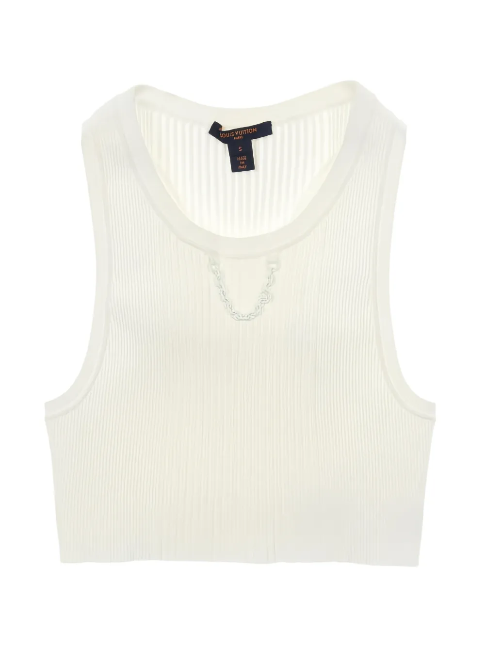 Louis Vuitton Pre-Owned Canotta a coste anni 2010 - Bianco