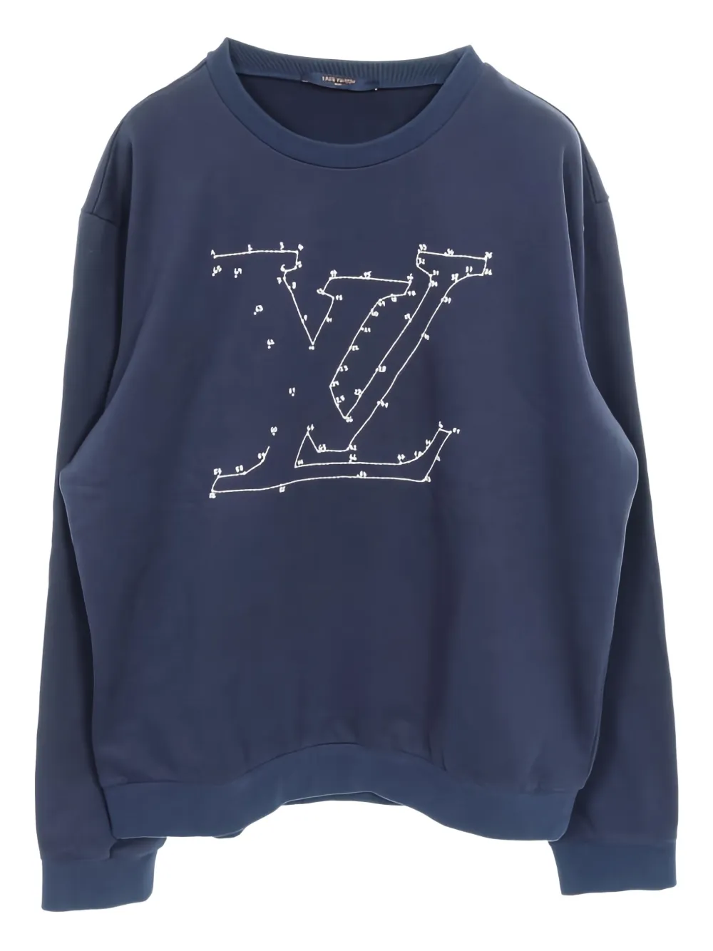 Louis Vuitton Pre-Owned 2010s Sweatshirt mit Ziernähten-Print - Blau