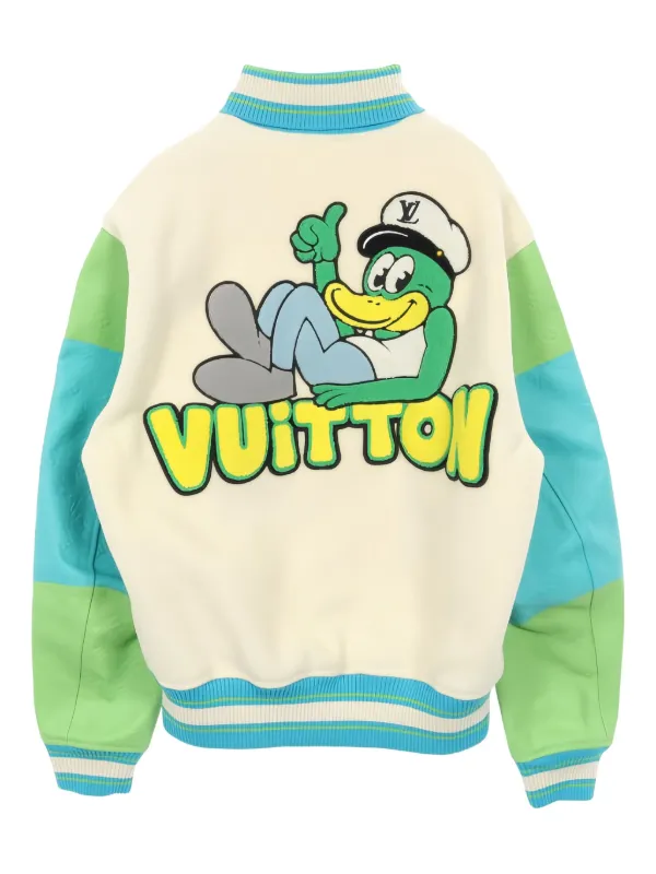 Louis Vuitton Pre-Owned 10s duck-appliqué Varsity Jacket
