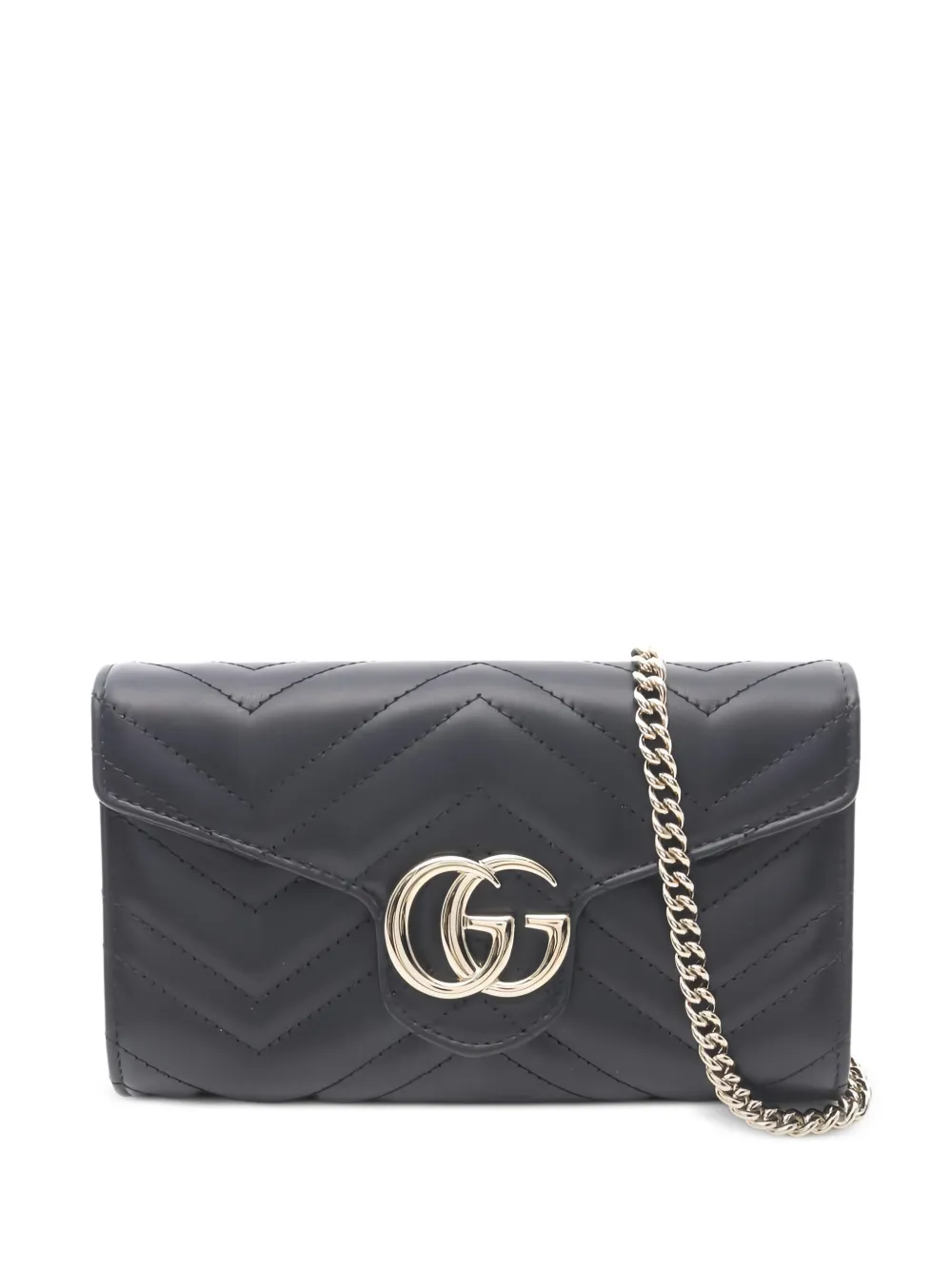 Gucci Pre-Owned 2020s GG Marmont leather cross body bag - Nero