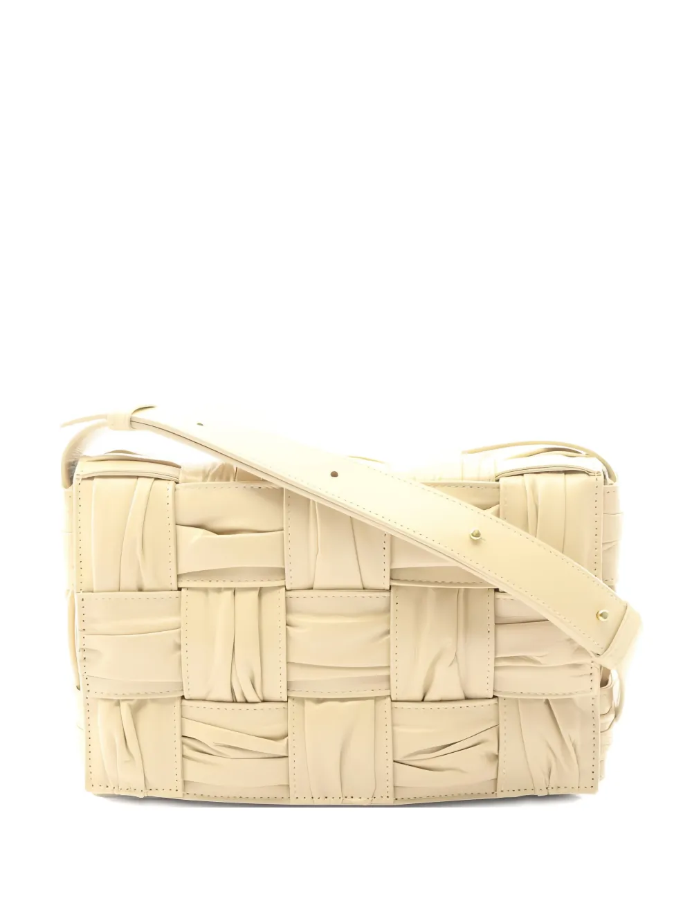 Bottega Veneta Pre-Owned 2010's cassette woven leather cross body bag - Toni neutri