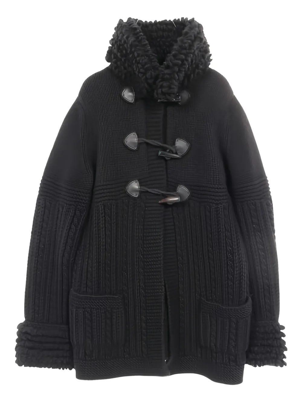 CHANEL Pre-Owned 1986-1988 toggle duffle coat - Nero