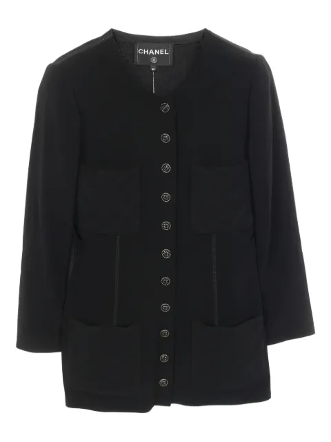 CHANEL Pre-Owned 1986-1988 cocomark button jacket