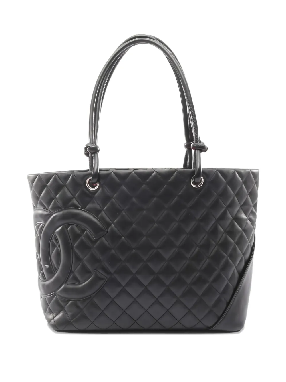 CHANEL Pre-Owned 2004-2005 large Cambon quilted tote bag - Nero