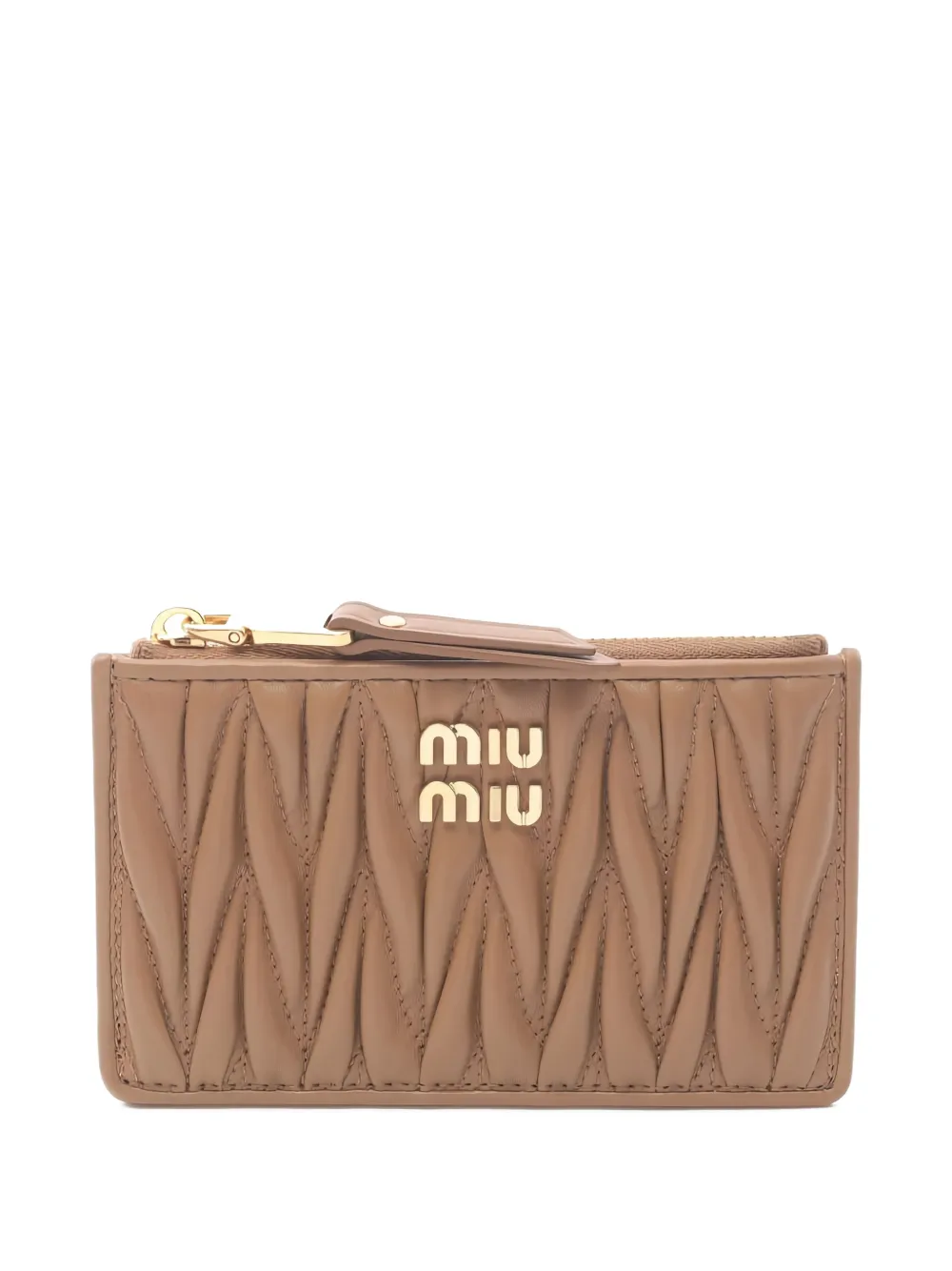 Miu Miu Pre-Owned Portafoglio in pelle matelassé anni 2020 - Marrone
