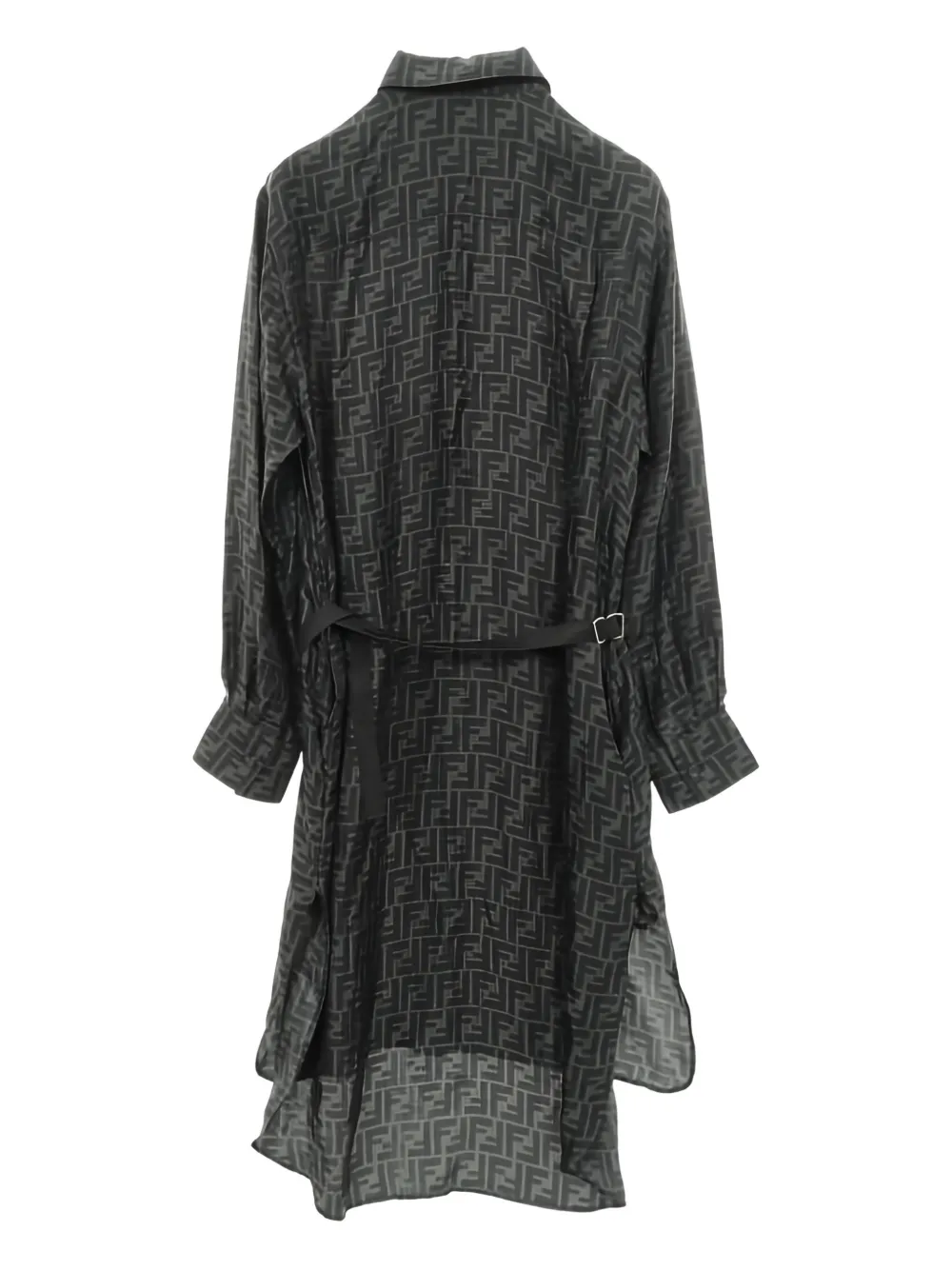 Fendi Pre-Owned 2000s zucca shirt midi dress - Grijs