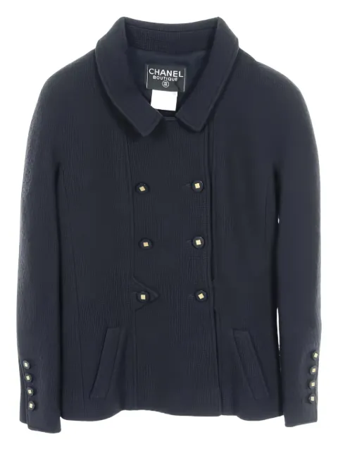 CHANEL Pre-Owned 1986-1988 cocomark button tweed jacket