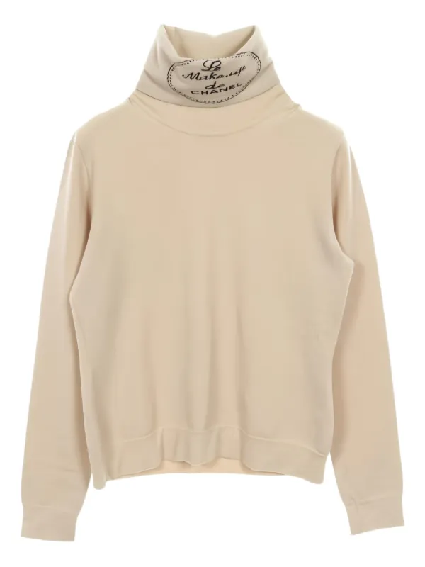 CHANEL Pre-Owned Turtleneck long-sleeve Sweater | Neutrals
