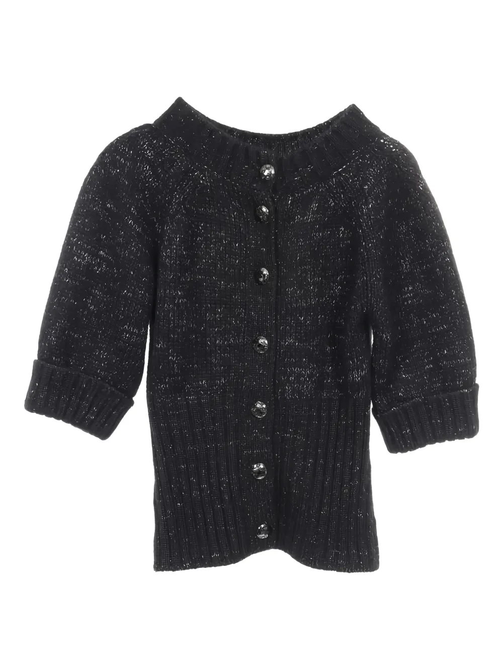 CHANEL Pre-Owned 1986-1988 button knit top - Nero