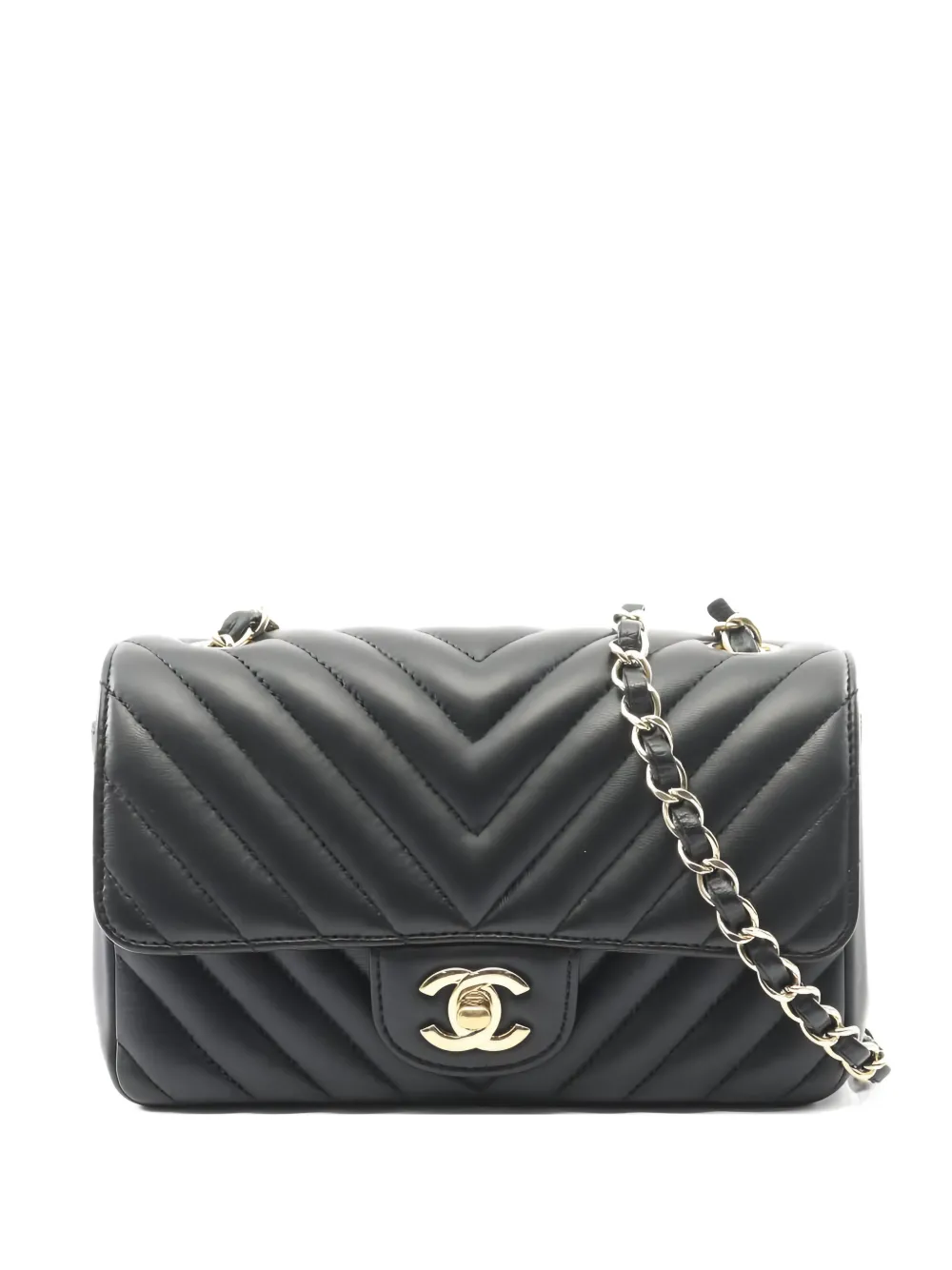 CHANEL Pre-Owned 2016-2017 mini matelasse 20 V-stitch shoulder bag - Nero