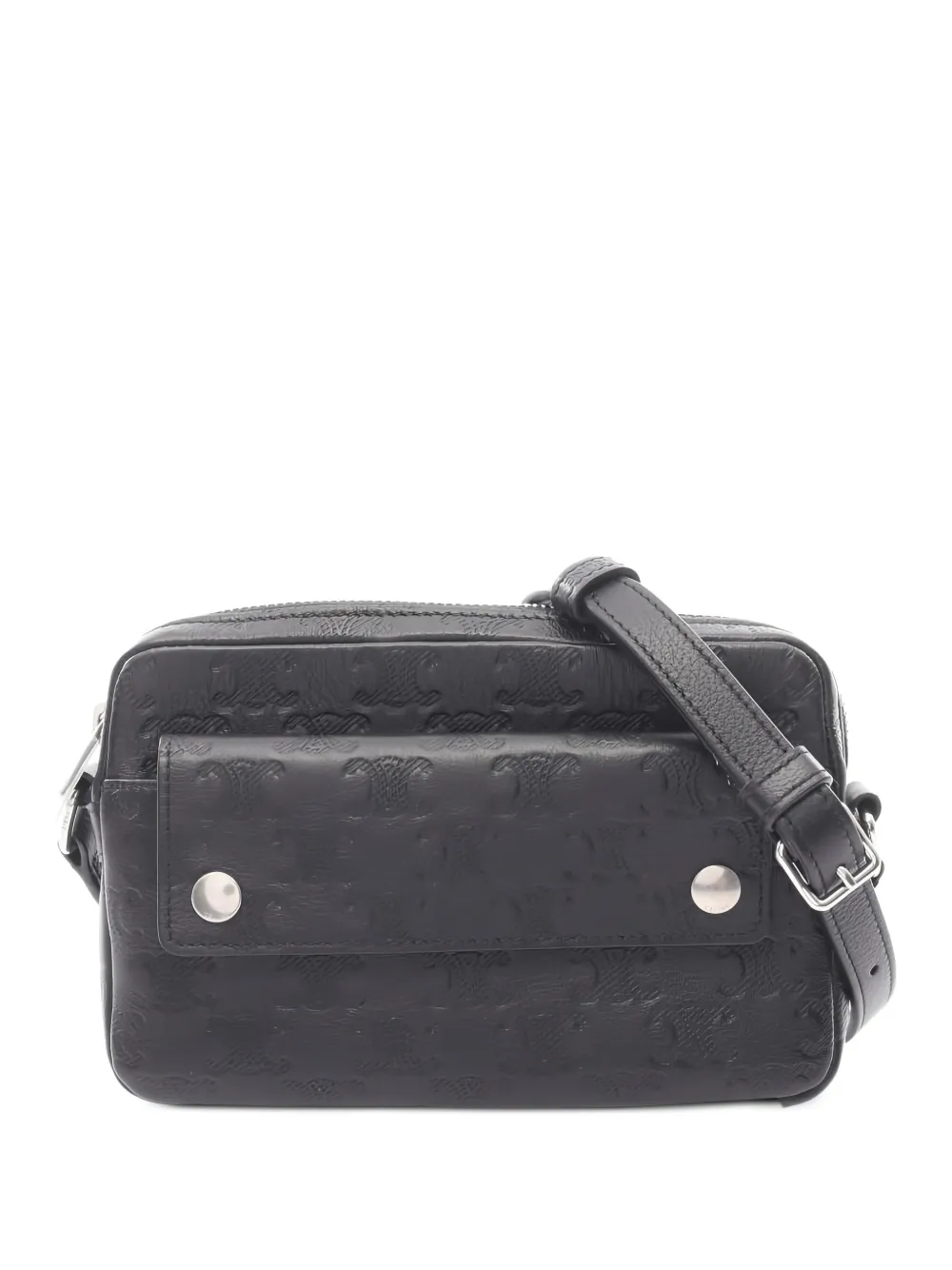 Celine Pre-Owned 20s mini Triomphe leather shoulder bag - Nero
