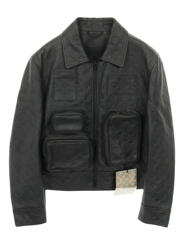 Louis Vuitton ブラックレザージャケット 33264467_63866030_600.jpg
