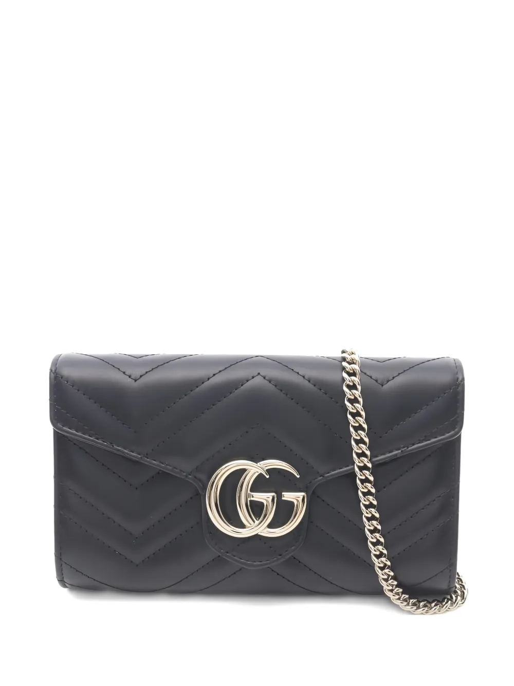 Gucci Pre-Owned 20s GG Marmont chain wallet - Nero