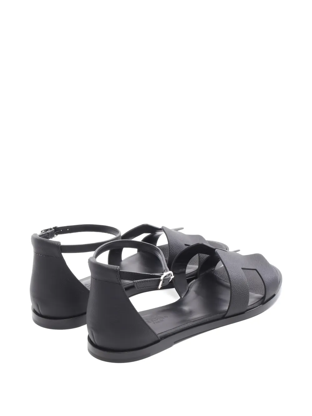 Herm&egrave;s Pre-Owned 2020s Santorini leren sandalen - Zwart
