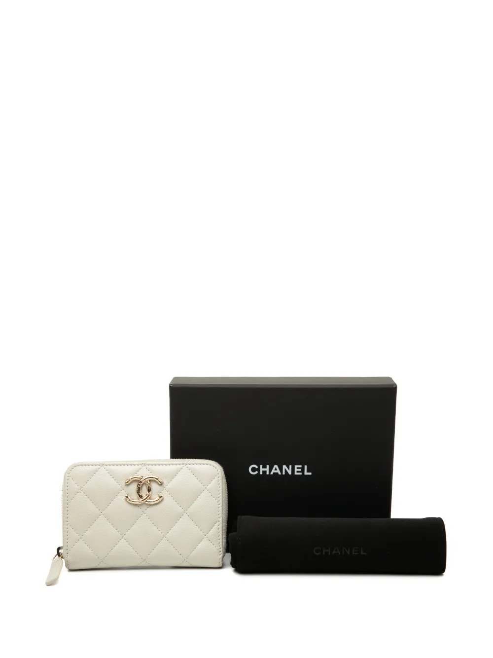 2021-2025 Cc Quilted Caviar Zip Purse Coin Pouch