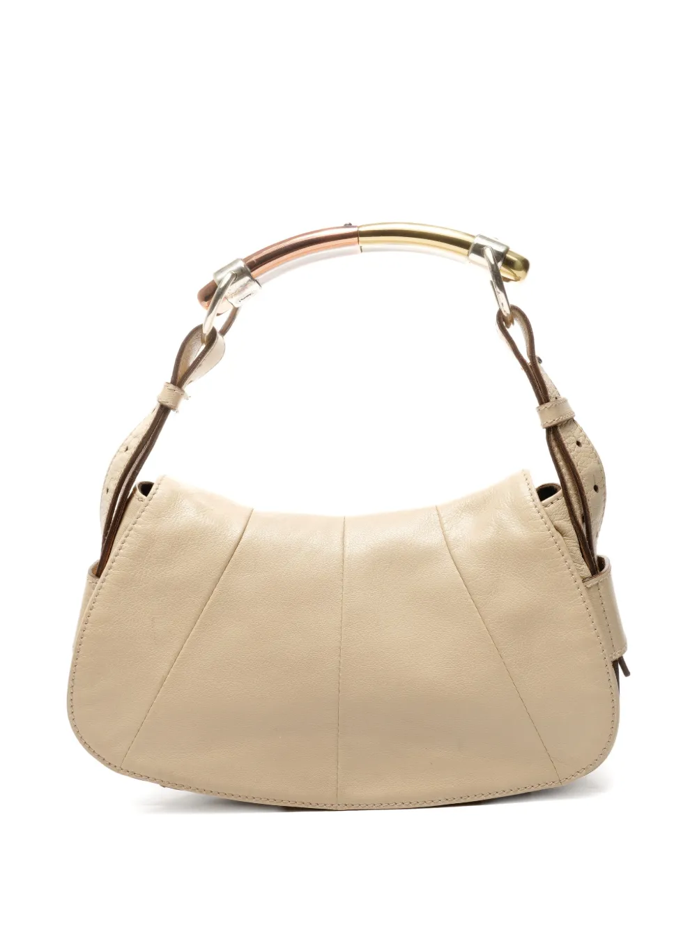 Saint Laurent Pre-Owned 1990-2000s Mombasa leather shoulder bag - Neutrals