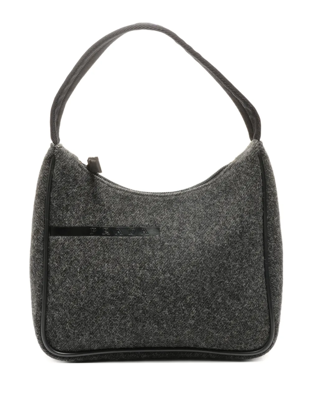 Prada Pre-Owned 1990s Hobo wool tote bag - Grigio