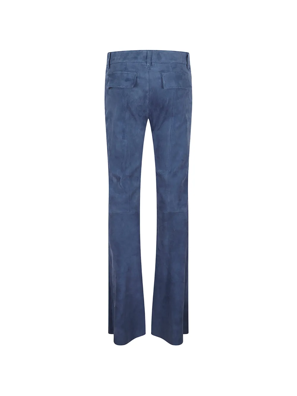 Stouls Paulonia Suede Flared Trousers in Blue, view 2