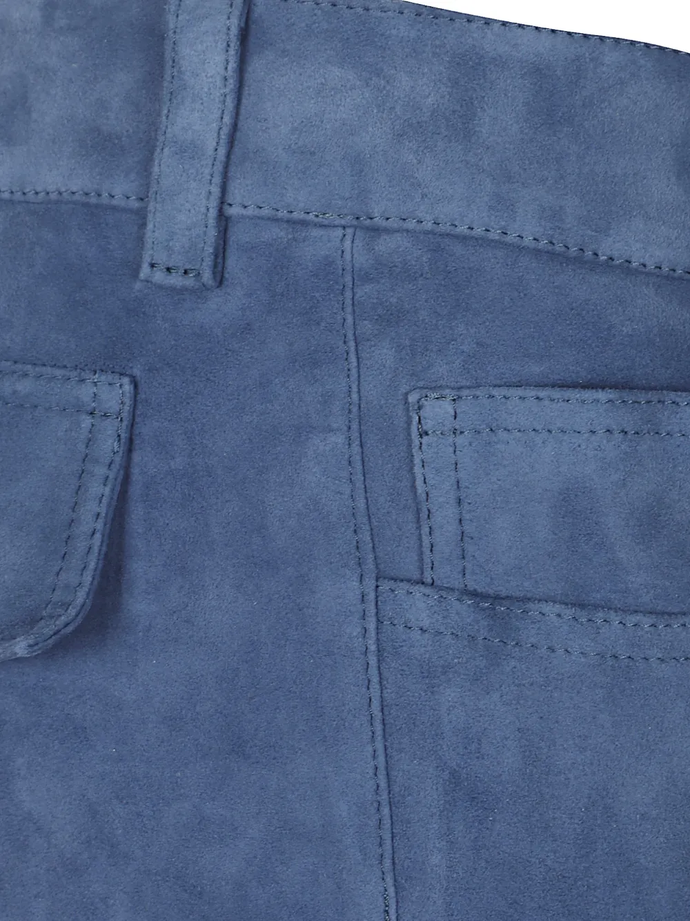 Stouls Paulonia Suede Flared Trousers in Blue, view 3