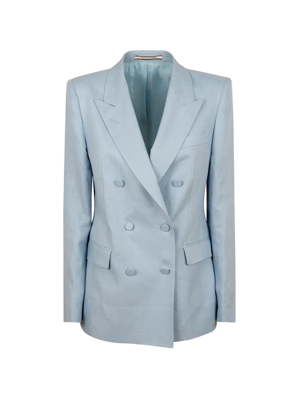 Tagliatore double-breasted linen jacket - Blu