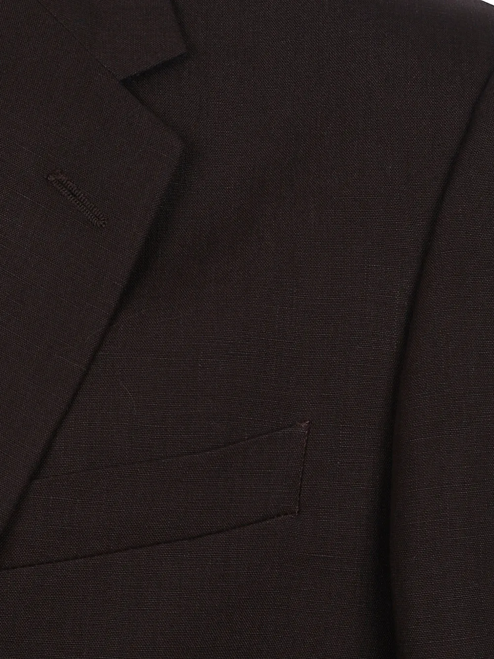 Paul Smith Pak met enkele rij knopen en gekerfde revers Bruin