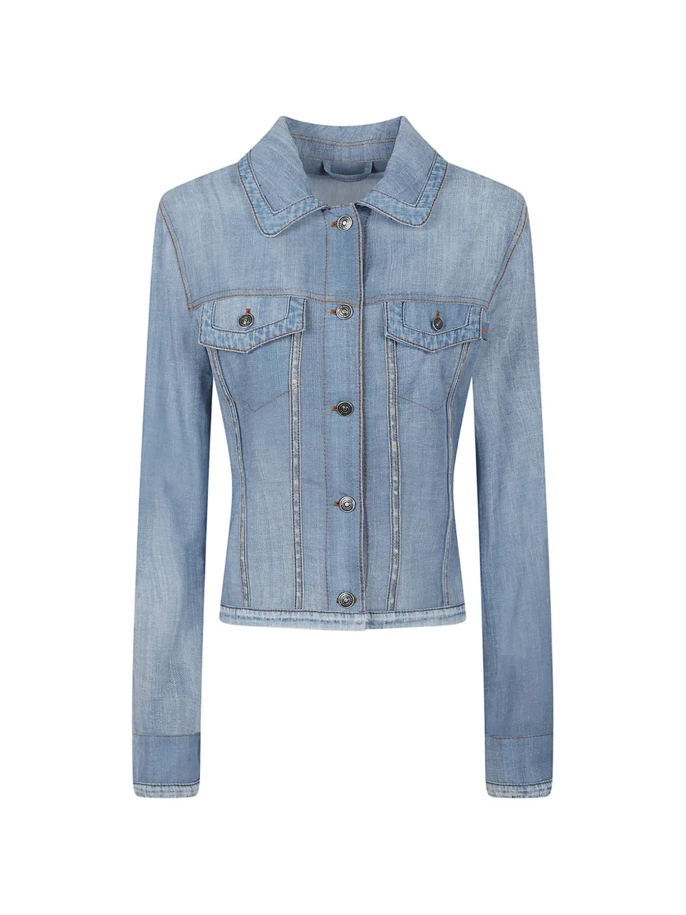 Ermanno Scervino contrast-stitch denim jacket - Blu