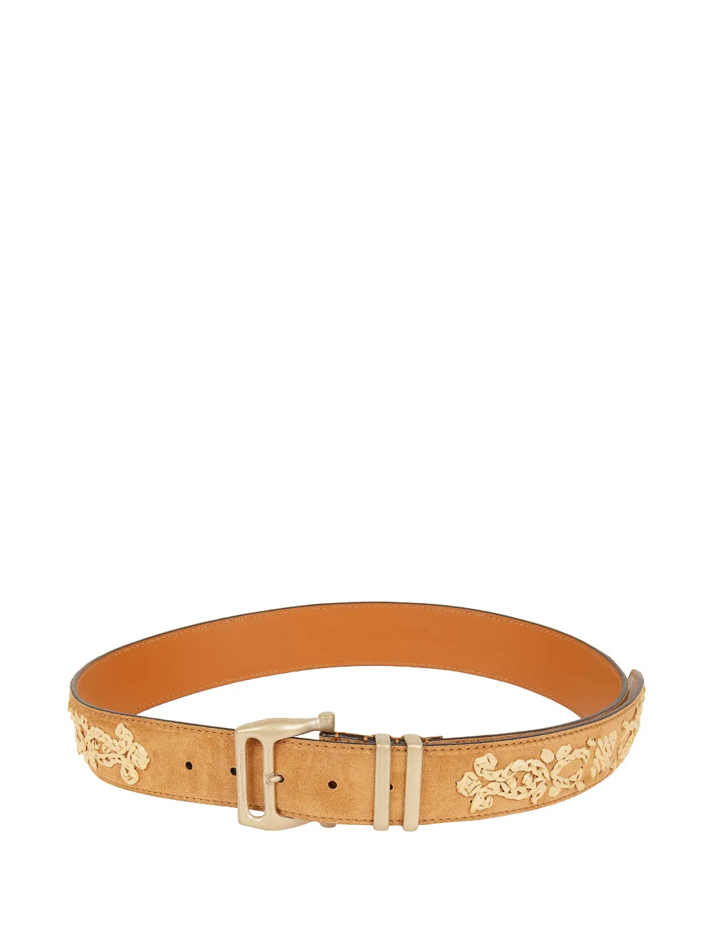 Ermanno Scervino embroidered suede belt - Marrone